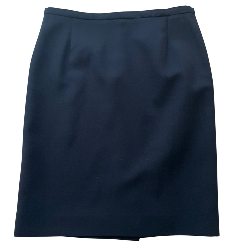 MaxMara Vintage Black Wool Pencil Skirt  10